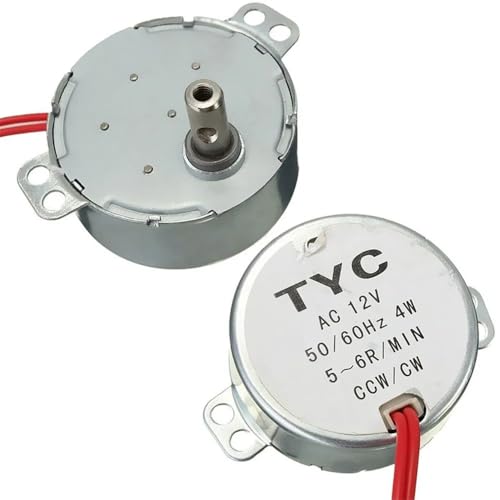 Fan Motor,Dc Motor 2 Stück 5–6 U/min Stabiler Synchronmotor Pro TYC-50 AC 220 V 12 50/60 Hz Drehmoment 4KGF.CM 4 W CW/CCW Mikrowellen-Drehteller for elektrischen Ventilator(AC 220-240V) von SJHFKDK