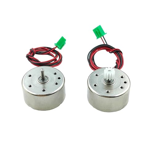 Fan Motor,Dc Motor 2 Stücke RF-300C Mini 300 Motor DC 5 V 6 9 12 7000 U/min Micro 24 mm runder Spindelmotor Schwachstrom DIY Solarstromventilator Hobby Spielzeugmodell(Model B 10T Gear) von SJHFKDK