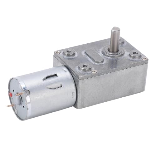 Fan Motor,Dc Motor 370 Reversibler Schneckengetriebemotor mit hohem Drehmoment, DC 12 V, Untersetzungsmotor, CW/CCW, elektrischer Antriebsmotor, 5 U/min, 6, 20, 40, 62(60_12V) von SJHFKDK