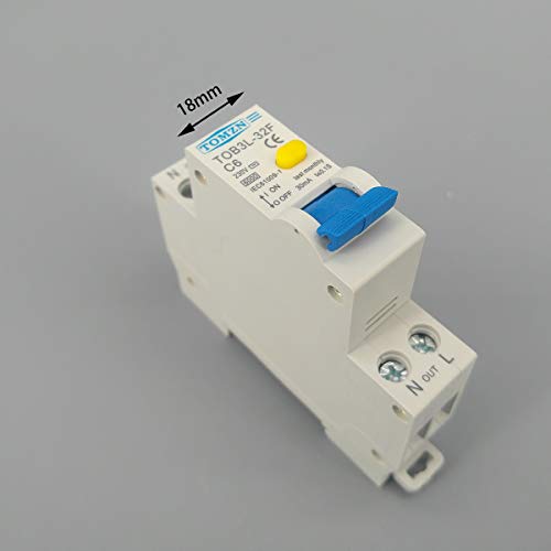 Leitungsschutzschalter,Sicherungsautomat 1. 8mm 230V 50/60. Hz Rcbo 1p + N 6ka Reststrom-Differentialautomatischer Leistungsschalter Mit Überstrom-Leckschutz(16a) von SJHFKDK