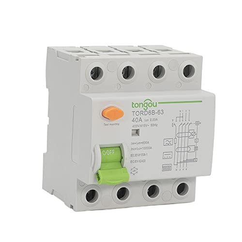 Leitungsschutzschalter,Sicherungsautomat 4P 63 AMP-Typ B 10KA DC RCD 230V 400V 3 0mA Reststromschutzschalter For Elektrofahrzeug Ev. Ladehaufen(4 Pole 100 mA,63A) von SJHFKDK