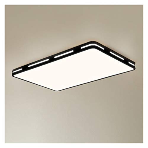 SJHFKDK Deckenlampe, Deckenleuchte Deckenleuchte Lampe Beleuchtung Leuchtvorrichtung Oberflächenmontage Unterputzfernbedienung Dimmable Wohnzimmer Schlafzimmer Balkon(Black,RC DIMMABLE_88CM 62CM) von SJHFKDK