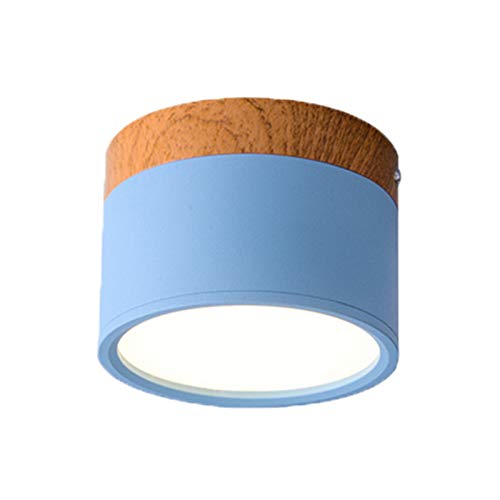SJHFKDK Deckenlampe, Deckenleuchte Deckenleuchten Moderne Eisen Deckenleuchte für Wohnzimmer Schlafzimmer Kinderzimmer Gänge Corridor Spot Light Home Fixture(Sky Blue,NEUTRAL Light_7W NOT DIMMING) von SJHFKDK
