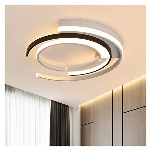 SJHFKDK Deckenlampe, Deckenleuchte Moderne Deckenleuchten Wohnzimmer Schlafzimmer Lustre de Plafond Moderne Leuchte Weiß Schwarz Deckenleuchte(Changeable,40x40x5cm 36W) von SJHFKDK