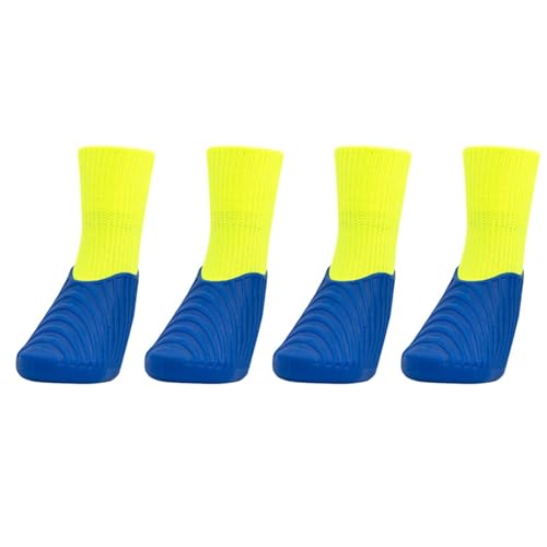 SJHFKDK Hundeschuhe Pfotenschutz Outdoor 4 Teile/Satz Hund Pfote Protecto Stiefel Wasserdicht Regen Winter Haustier Schnee Schuhe Welpen Socke Mit Antislip Weiche Wandern Und Laufen(4,XXL) von SJHFKDK