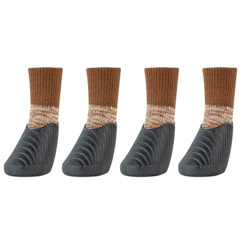 SJHFKDK Hundeschuhe Pfotenschutz Outdoor 4 Teile/Satz Hundestiefel Wasserdicht Regen Winter Haustier Schneeschuhe Welpensocke Mit Antirutschsohle Weicher Bequemer Pfotenschutz(C,XXL) von SJHFKDK
