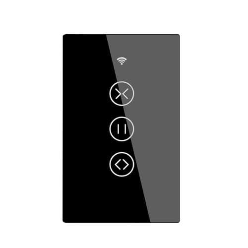 SJHFKDK Rolladenschalter, Smart Rolladenschalter Smart Touch Gardain Roller Blinds Motorschalter Smart Life App Fernbedienung funktioniert(Curtain Switch Black) von SJHFKDK