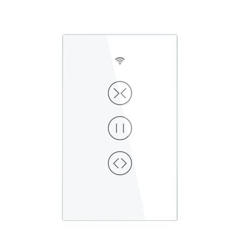 SJHFKDK Rolladenschalter, Smart Rolladenschalter Smart Touch Gardain Roller Blinds Motorschalter Smart Life App Fernbedienung funktioniert(Curtain Switch White) von SJHFKDK