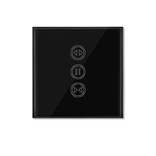 SJHFKDK Rolladenschalter, Smart Rolladenschalter WiFi Vorhang Blindschalter für Rollladen Elektromotor Home Sprachkontrolle DIY. Intelligentes Zuhause(Black Color) von SJHFKDK
