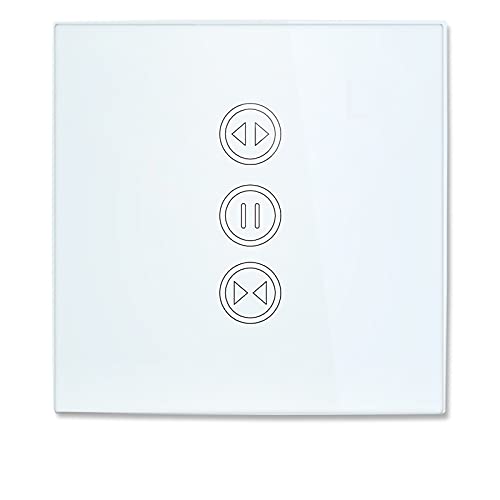 SJHFKDK Rolladenschalter, Smart Rolladenschalter WiFi Vorhang Blindschalter für Rollladen Elektromotor Home Sprachkontrolle DIY. Intelligentes Zuhause(White Color) von SJHFKDK