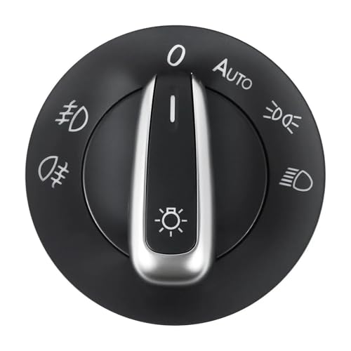 Scheinwerferschalter,Auto Lichtschalter 2 stücke Auto Scheinwerfer Schalter Nebel Licht Control Passend für VW Jetta MK5 MK6 Instrument Panel von SJHFKDK