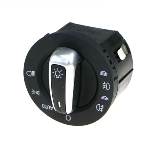 Scheinwerferschalter,Auto Lichtschalter 4FD941531A Chrom Scheinwerfer Schalter Contorl Auto Passend für Audi A3/S3 2004-2013 von SJHFKDK