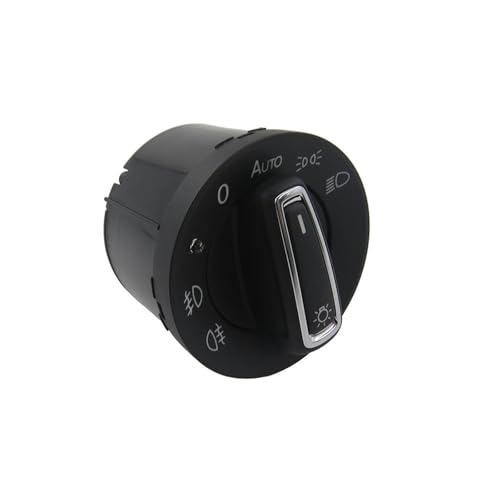 Scheinwerferschalter,Auto Lichtschalter 5ND941431E Auto Chrom Automatische Licht Sensing Scheinwerfer Schalter Passend für VW Tiguan 2010-2019 von SJHFKDK