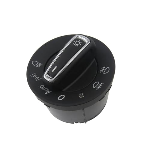 Scheinwerferschalter,Auto Lichtschalter Chrom Automatische Licht Sensing Scheinwerfer Schalter Passend für VW Golf MK5 MK6 5ND941431E 5ND941431B von SJHFKDK