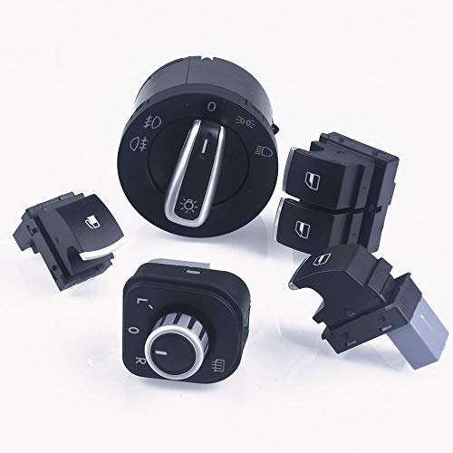 Scheinwerferschalter,Auto Lichtschalter FIT-VERWENDUNG Passend für. VW. Eos Golf MK5 MK6 GTI. Scirocco Polo Kaninchen 2 Türfenster Scheinwerfer Rückspiegelschalter Scheinwerferschalter,Auto Lichtschalter FIT-VERWENDUNG Passend für. VW. Eos Golf MK5 MK6 GTI. Scirocco Polo Kaninchen 2 Türfenster Scheinwerfer Rückspiegelschalter von SJHFKDK