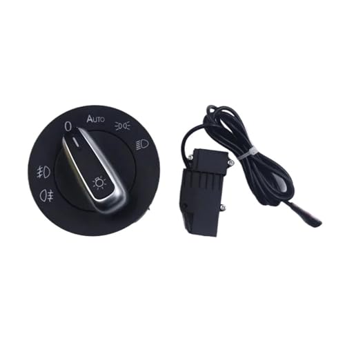 Scheinwerferschalter,Auto Lichtschalter Passend für VW JETTA 2006-2011 MK5 Chrom Scheinwerfer Schalter von SJHFKDK