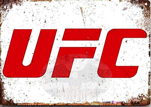 Retro Metall-Blechschild UFC Schild Außen Haus Höhle Garage Bar Wanddekoration Vintage Metall Aluminium Schild 20,3 x 30,5 cm von SJHKFSHLKS