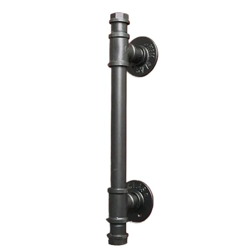 Haltegriff aus Schmiedeeisen, robuster Push-Pull-Griff, interner externer Schiebegriff, Tor, Scheune, Schuppen mit Schraubbefestigung(60cm/24 inch) von SJHPZG
