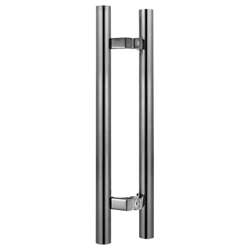 Moderner gebürsteter Schiebetürgriff for Scheunen, doppelseitiger Push-Pull-Griff aus Edelstahl for Glasduschtüren/vordere Holztüren(Svart,60cm/23.6In) von SJHPZG
