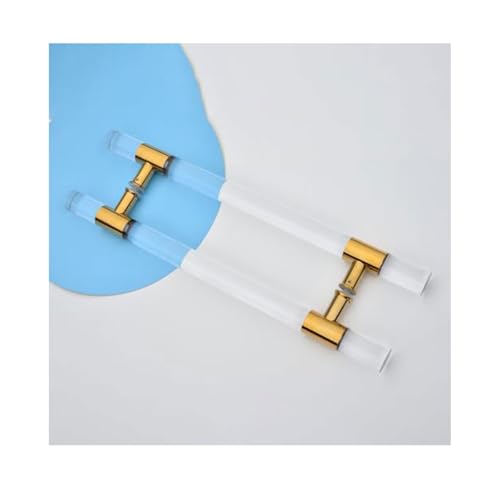 SJHPZG Acryl-Drück-/Ziehgriff mit klarem Kristall-Finish, moderner doppelseitiger runder Türgriff for Scheunen-/Bank-/Büro-/Klinik-/Gewerbeschuppentore(Gold,100 * 80cm) von SJHPZG