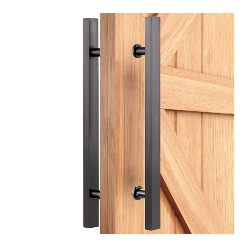 SJHPZG Doppelseitiger Push-Pull-Türgriff aus Edelstahl, polierte Oberfläche, H-förmiger Schiebetürgriff for Innen- und Außentüren aus Glas und Holz(Svart,80cm/32inch) von SJHPZG