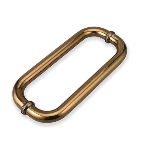 SJHPZG Doppelseitiger Push-Pull-Türgriff aus Edelstahl for Duschtüren, Badezimmertürknauf, Glastürbeschläge(Gold,46.5cm*44cm) von SJHPZG