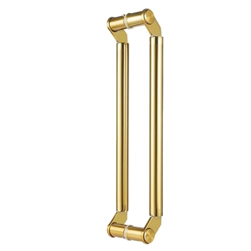 SJHPZG Doppelseitiger gebürsteter Schiebetürgriff for Scheunentore, modernes Push-Pull-Griffset aus Edelstahl for gewerbliche Innen- und Außentüren(Gold,120cm) von SJHPZG