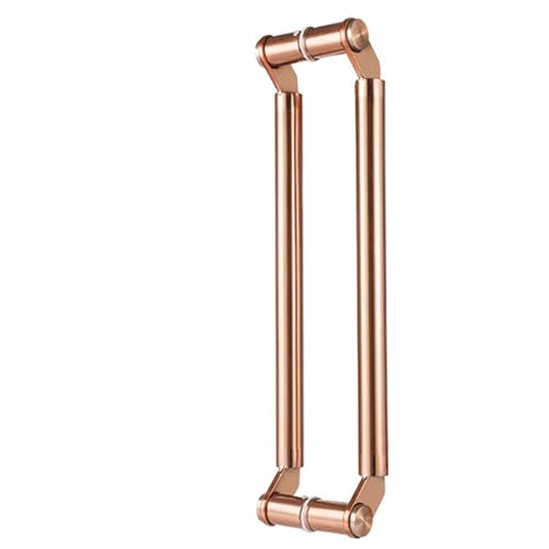 SJHPZG Doppelseitiger gebürsteter Schiebetürgriff for Scheunentore, modernes Push-Pull-Griffset aus Edelstahl for gewerbliche Innen- und Außentüren(Rose Gold,60cm) von SJHPZG