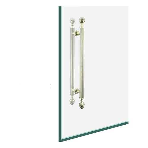 SJHPZG Moderner Scheunentorgriff aus Edelstahl, robuster doppelseitiger Push-Pull-Griff for Glastüren mit Hardware-Kit for Schlafzimmer, Küche, Eingangsbereich(Bronze,110cm/43.3in) von SJHPZG