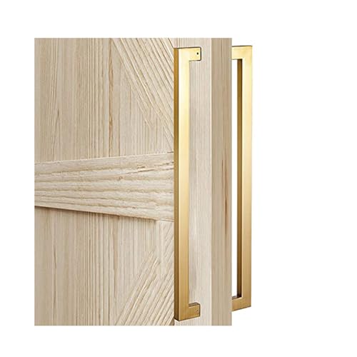 SJHPZG Schiebetürgriffe aus Edelstahl for Scheunentüren, gebürstetes Nickel-Finish, for Glas-/Holz-/Haustüren, Türgriff-Set for den Innen- und Außenbereich(Gold,120cm/47inch) von SJHPZG