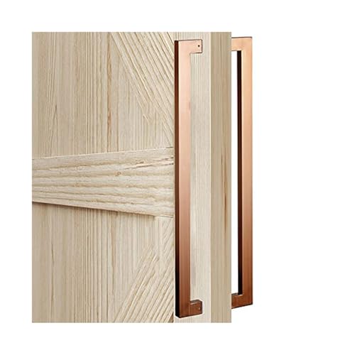 SJHPZG Schiebetürgriffe aus Edelstahl for Scheunentüren, gebürstetes Nickel-Finish, for Glas-/Holz-/Haustüren, Türgriff-Set for den Innen- und Außenbereich(Rose Gold,120cm/47inch) von SJHPZG