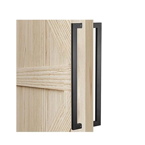 SJHPZG Schiebetürgriffe aus Edelstahl for Scheunentüren, gebürstetes Nickel-Finish, for Glas-/Holz-/Haustüren, Türgriff-Set for den Innen- und Außenbereich(Svart,120cm/47inch) von SJHPZG
