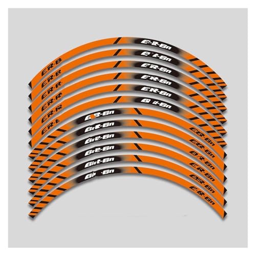 SJHYLL Motorrad-Aufkleber Für ER6n 17 Zoll Motorrad Rad Aufkleber Wasserdicht Reflektierende Aufkleber Felge Streifen Radaufkleber(Set Meal 1) von SJHYLL