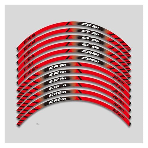 SJHYLL Motorrad-Aufkleber Für ER6n 17 Zoll Motorrad Rad Aufkleber Wasserdicht Reflektierende Aufkleber Felge Streifen Radaufkleber(Set Meal 2) von SJHYLL