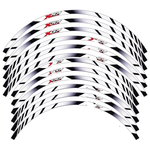 SJHYLL Motorrad-Aufkleber Motorrad-Radaufkleber 17″15″ Felgenaufkleber Streifenband Zubehör Wasserdicht Für x&ADV x&ADV X ADV 750 350 Für Abenteuer Radaufkleber(Set Meal 1) von SJHYLL