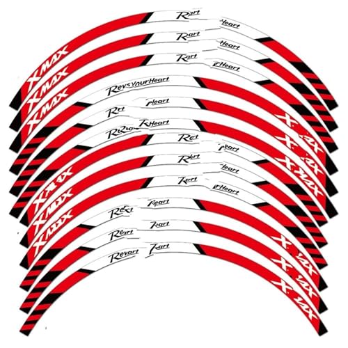 SJHYLL Motorrad-Aufkleber Reflektierende Motorrad-Radaufkleber Nabenaufkleber Felgenstreifenband Für X&max 150 250 300 Für Xmax300 Für Xmax250 Für Xmax150 Radaufkleber(Set Meal 2) von SJHYLL