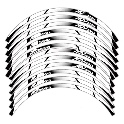 SJHYLL Motorrad-Aufkleber Reflektierende Motorrad-Zubehör-Rad-Aufkleber Innerhalb Der Naben-Aufkleber Felgenstreifen-Klebeband Für ADV350 ADV 350 Radaufkleber(Set Meal 2) von SJHYLL