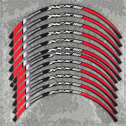 SJHYLL Motorrad-Aufkleber Reflektierende Motorrad-Zubehör-Rad-Aufkleber Innerhalb Der Naben-Aufkleber Felgenstreifen-Klebeband Für PCX160 PCX 160 Radaufkleber(Set Meal 2) von SJHYLL