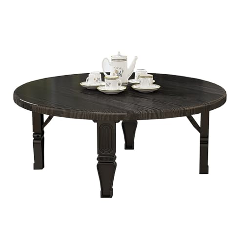 SJIOUEOT Klappbarer runder Tisch, japanischer niedriger Tisch/Couchtisch/Studiertisch/Esstisch, for Tatami-Schlafzimmer-Erkerfenstertisch (H30CM) (Color : B, Size : 60x30cm) von SJIOUEOT