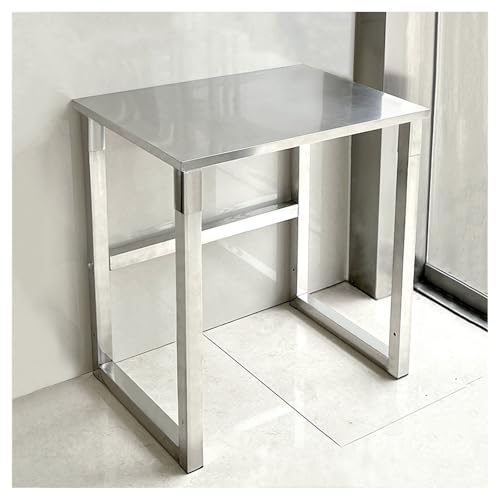 Edelstahl-Werkbank Lagerpacktisch Haushaltsregale Lerntisch Rutschfeste Füße Einfach Zu Zerlegen Und Zusammenzubauen for Abendessen Im Freien Multifunktionsregale(100x50x70cm/39.4x19.7x27.6") von SJJALAKAJA