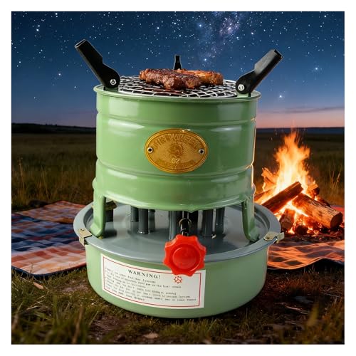 Grüner Tragbarer Petroleumkocher Outdoor-Camping-Heizgerät Lackierte Blechkon struktion Verstellbarer Brenner Mit Dochten for Kochen Im Freien Geeignet for 2–3 Personen Grüner Tragbarer Petroleumkocher Outdoor-Camping-Heizgerät Lackierte Blechkon struktion Verstellbarer Brenner Mit Dochten for Kochen Im Freien Geeignet for 2–3 Personen von SJJALAKAJA