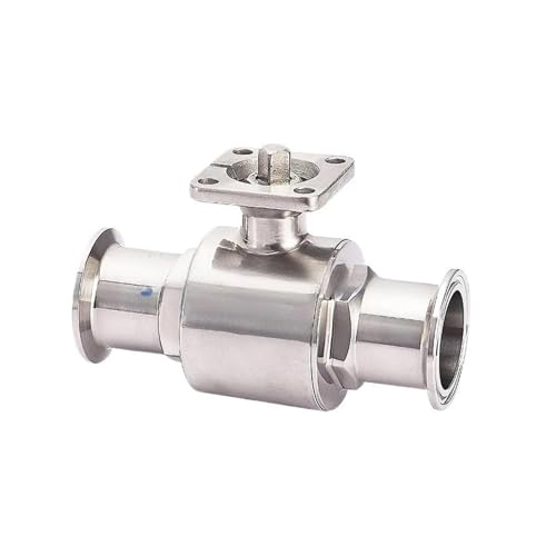2 "Edelstahl 304 Clamp OD 64MM Gerade Ball Ventil Mit Antrieb Basis von SJJBVPYX