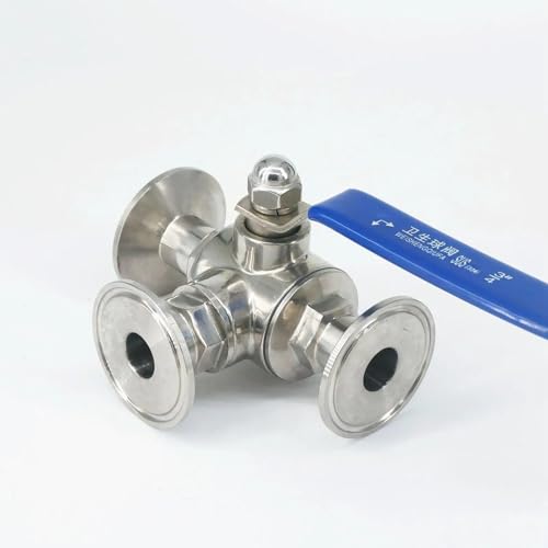 3/4" 19mm 304 Edelstahl 3-Wege-L-Anschluss-Kugelhahn 1,5" Tri-Clamp-Ferrule-Typ von SJJBVPYX