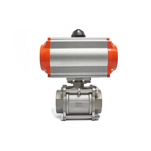 Dreiteiliger pneumatischer Kugelhahn DN40 mit hoher Plattform, doppeltwirkender Zylinder aus Edelstahl 304 von SJJBVPYX