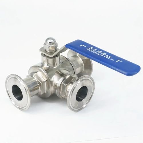 L-Anschluss 1" 25 mm 3-Wege-Kugelhahn aus Edelstahl 304 1,5" Tri-Clamp 50,5 mm Ferrule O/D von SJJBVPYX