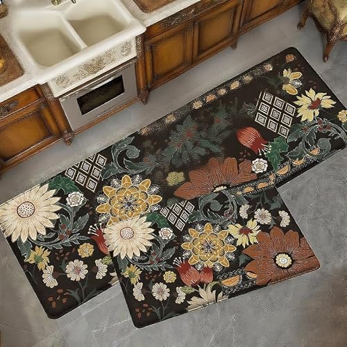 SJJZLZL Rutschfester Küchenteppich und Küchenmatten-Set, langlebige Küchenteppiche, waschbare Küchen-Bodenmatte für Küche, Esszimmer, Wohnzimmer, Stehmatten für Büro, Heimdekoration (amerikanisch, 40 SJJZLZL Rutschfester Küchenteppich und Küchenmatten-Set, langlebige Küchenteppiche, waschbare Küchen-Bodenmatte für Küche, Esszimmer, Wohnzimmer, Stehmatten für Büro, Heimdekoration (amerikanisch, 40 von SJJZLZL