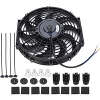Sjlerst - 12-Zoll-Universal-Auto-Slim-Push-Pull-Elektromotor-Lüfter 12V mit Montagesatz von SJLERST