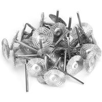 Sjlerst - 30 teiliges Drahtbrstenset, Messing Stahldrahtbrsten Polierrder Komplettes Kit fr Dremel Rotationswerkzeuge(Edelstahldraht) von SJLERST