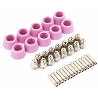 40 Stck/Set Plasmaelektroden Dsen AG60 SG55 Plasmaschneider Schneidbrenner Verbrauchsmaterialien Elektrodendsen Cups Kit 0-60A - Sjlerst von SJLERST