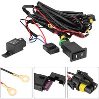 Nebelschlussleuchte-Set, Nebelscheinwerfer-Schalter, Schwarz, 12 v, Universal-Auto-LED-Nebelscheinwerfer, Ein/Aus-Schalter, Kabelbaum, Sicherung, von SJLERST